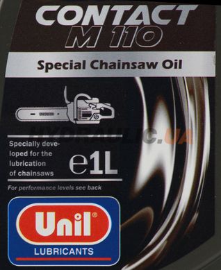 Специальное масло UNIL CONTACT M 110 для цепных бензопил, минеральное, высококачественное с полимерным компонентом, 1 л