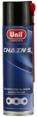 Олива полівалентна синтетична UNIL CHAIN S в аерозольній упаковці для мастила та захисту ланцюгів, 500мл.