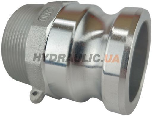 Камлок F200 (2&Prime;) &mdash; ниппель (папа) с наружной резьбой BSPT 2&Prime;, алюминий