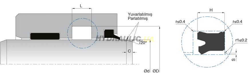 Уплотнение штока K96 120х140х10 NBR Kastas, 140, 120, NBR, 120.00, 140.00
