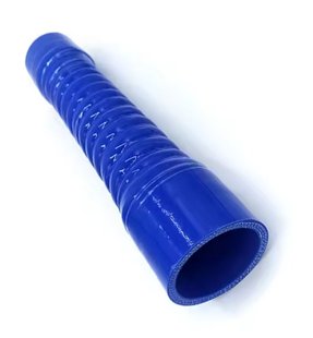 Патрубок силіконовий, гнучкий гофрований, синій DN 16 мм, стінка 4 мм, L=800 мм, -40°C/+180°C