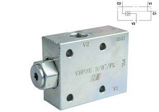 Гидрозамок односторонний фланцевый VBPSE (V0269) | 3/8" BSP, 30 л/мин, 4-350 бар