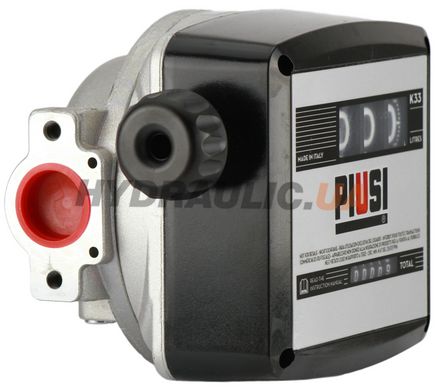 Механічний лічильник для дизельного палива Piusi K33 із пропускною здатністю до 120 л/хв. та різьбою підключення BSPP 1".