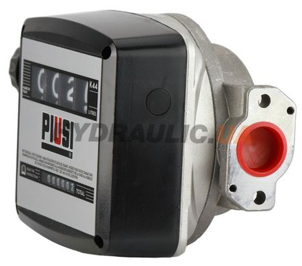 Механічний лічильник для дизельного палива Piusi K44 із пропускною здатністю до 120 л/хв. та різьбою підключення BSPP 1".