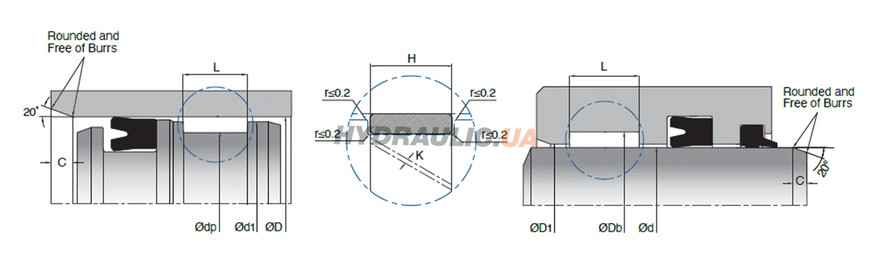 Направляющее кольцо K79 29х32х5 POM Kastas
