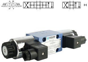 Гідророзподільник PONAR 4WE6-H-32/G12NZ4 золотник H, 12 В DC, Ду 6 (CETOP 3), 350 бар, 80 л/хв, Польща