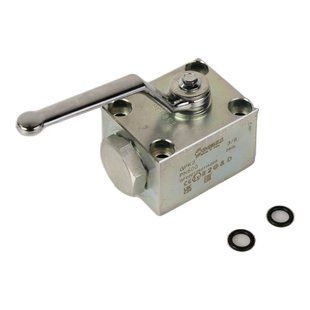 Кран шаровый двухходовой плитного монтажа GPK2 GP200T25011A000, ДУ10, 500 бар | GEMELS, Италия