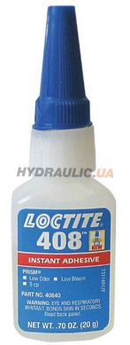 Loctite 408 Моментальный клей, кристальный шов без налета, 20 г