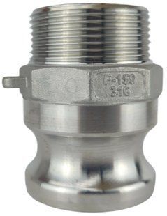 Камлок F150 (1 1/2&Prime;) &mdash; ниппель (папа) с наружной резьбой BSPT 1 1/2&Prime;, нержавеющая сталь
