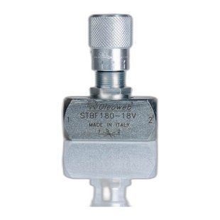 Дроссель масляный для гидравлики без обратного клапана STBF140 | резьба 1/4" BSP, пропускная способность 15 л/мин, 400 БАР, OLEOWEB