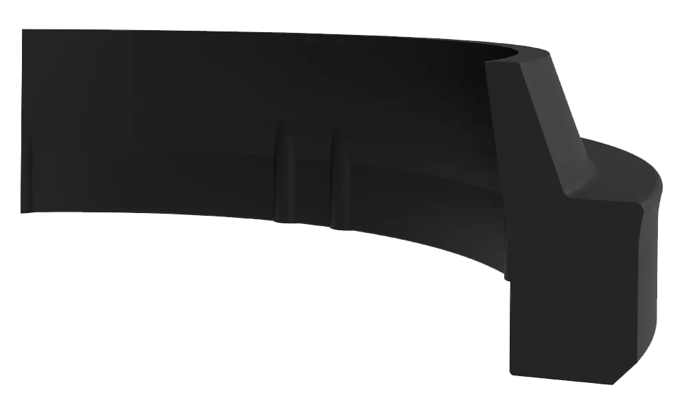 Грязесъемник штока K11 80х90х6/9 POM+PU Kastas