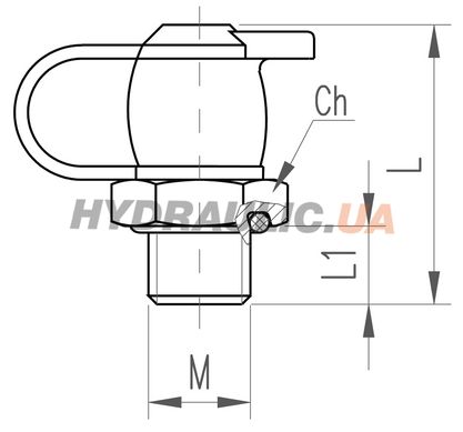 Клапан підкачки повітря у пневмосистему з різьбою M16x1,5