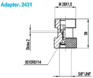 Адаптер до зарядного пристрою PCM B2431 (з M28x1.5 на 5/8 UNF)