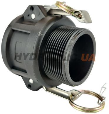 Муфта камлок тип B200 (2") с наружной резьбой, Полипропилен, ДУ 50, диаметр резьбы G 2"
