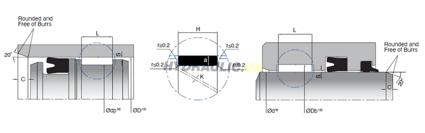 Захисне кільце KKT 2,5х9,7 PTFE Kastas, PTFE