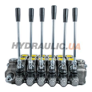 Гидрораспределитель GMS 100L GS 6-секционный, ручное управление &mdash; 100L GS16/6/AC(X-220), 100 л/мин