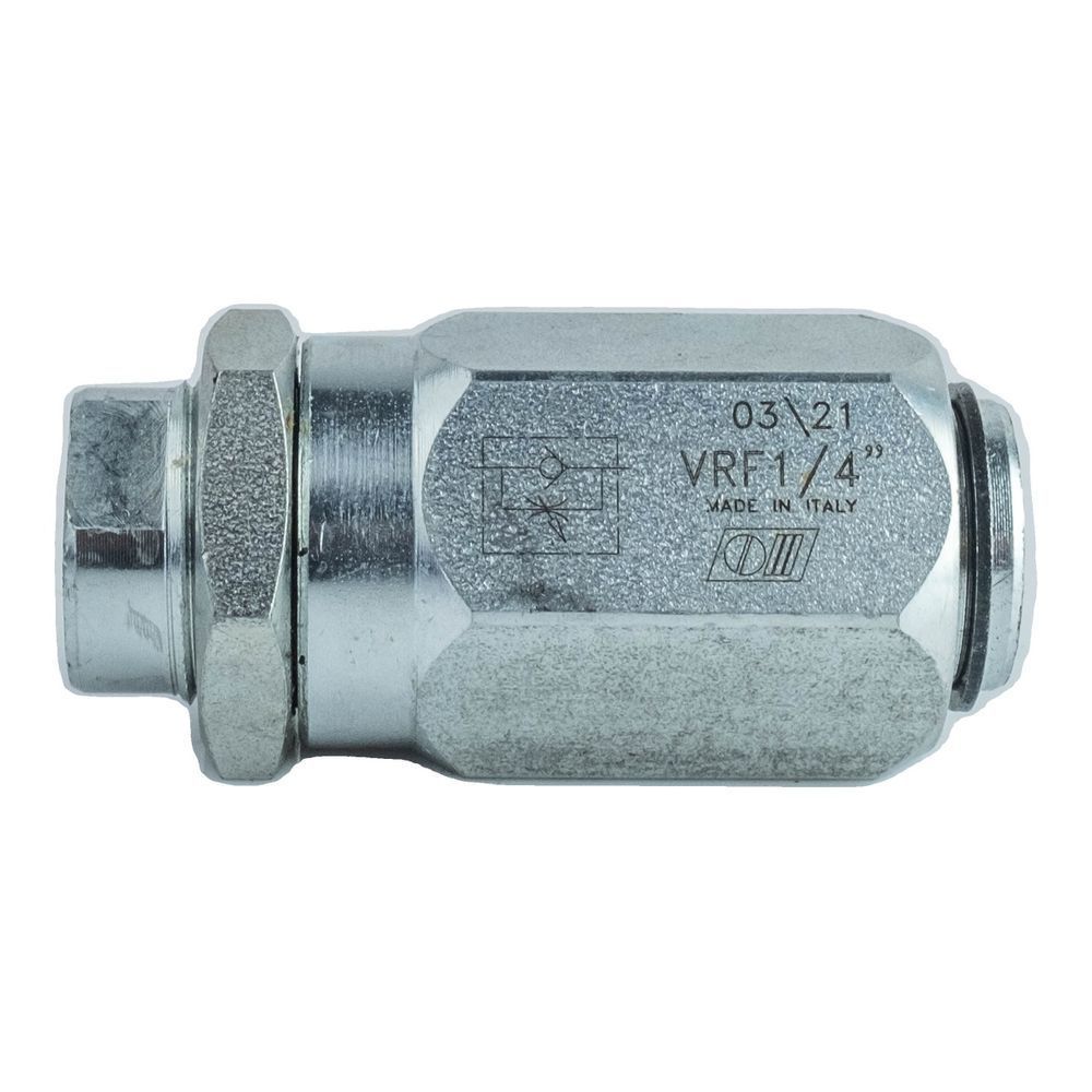 Дросель зі зворотним клапаном VRF 1/4 V0540 20 л/хв 0,5 бар 300 бар Oleodinamica Marchesini для регулювання потоку
