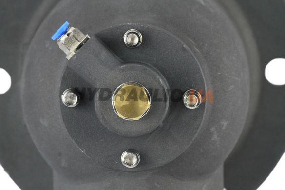Клапан донный для секции бензовоза с квадратним фланцевым подключением 3" с пневматическим открытием клапана