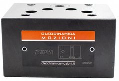 Зворотній клапан стикового (модульного) монтажу під ДУ-10 (CETOP-5) Z1S10C130 | (Зворотній клапан в каналі A) 100 л/хв, 315 БАР | Oleodinamica Mozioni