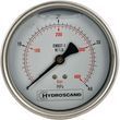 Манометр глицериновый 0 - 400 БАР, G 1/2", 100 мм подключение сзади | HYDROSCAND Швеция