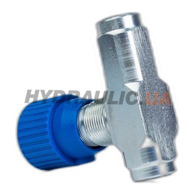 Дроссель масляный для гидравлики с обратным клапаном VRFU 90&deg; | 1/4" BSP, 15 л/мин, 0,5-350 Бар