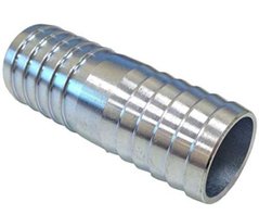 З'єднувач шлангів двосторонній (куплунг), під рукав з внутрішнім діаметром 1/2" 12 мм | Гальванізована сталь