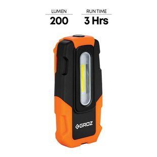 Ліхтар світлодіодний з магнітом, аккумулятор 1800mAh, 200 люменів | GROZ 55049 (LED/150)