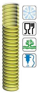 ПИЩЕВОЙ ВСАСЫВАЮЩИЙ РУКАВ, 3…8 БАР PVC