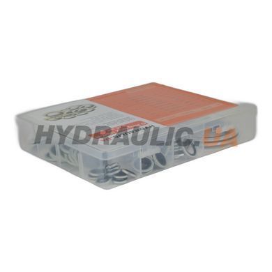 Набір гумо-металевих кілець USIT 74 шт, дюймова різьба 1/8&Prime;&ndash;2&Prime;