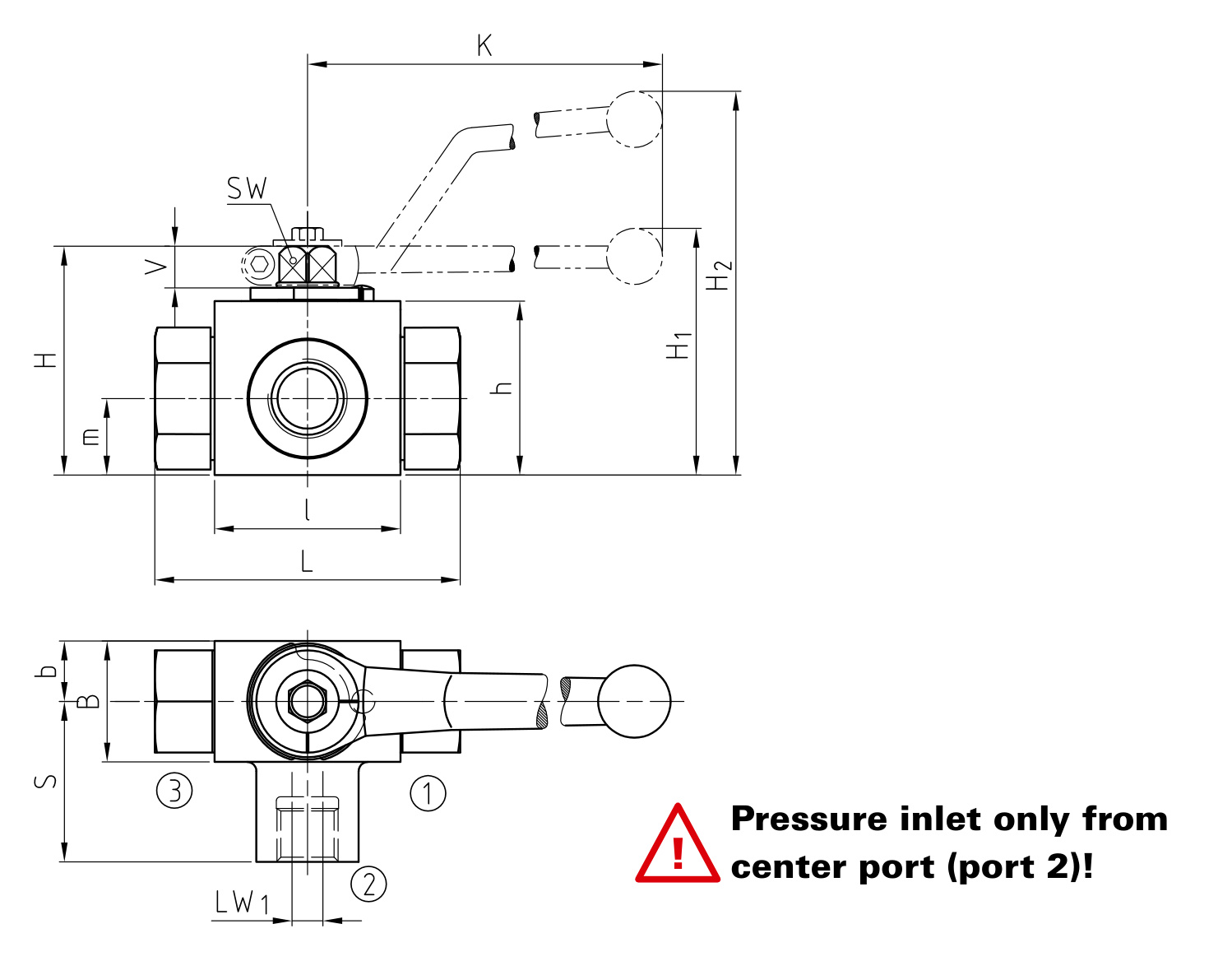 Габаритне креслення MHA ZENTGRAF BK3-DN20-G3/4-812A-L