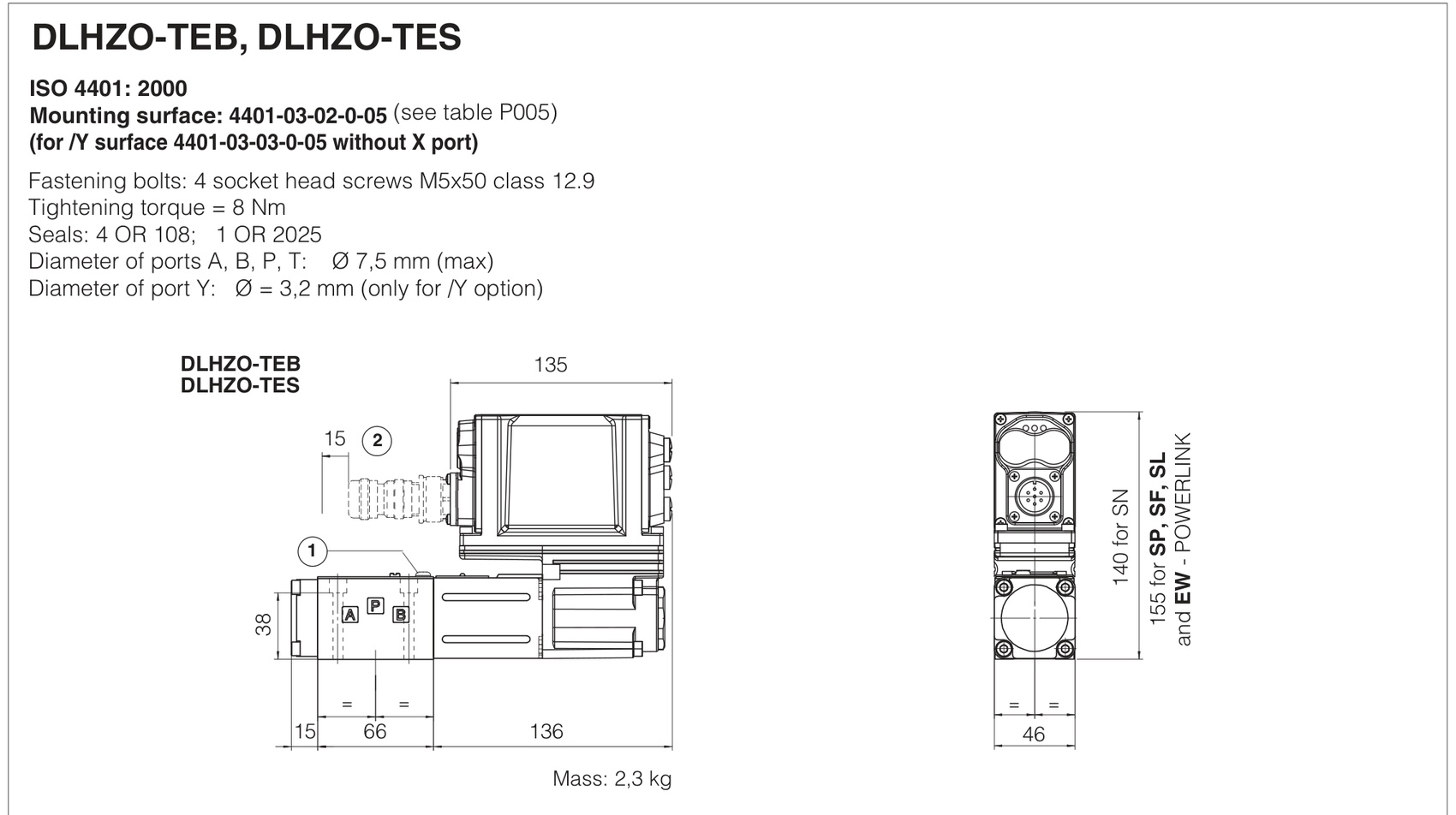Габаритне креслення ATOS DLHZO-TEB-SN-NP-040-L5 3/I 10