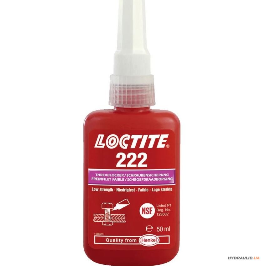Фіксатор різьби низької міцності Loctite 222 у флаконі 50 мл